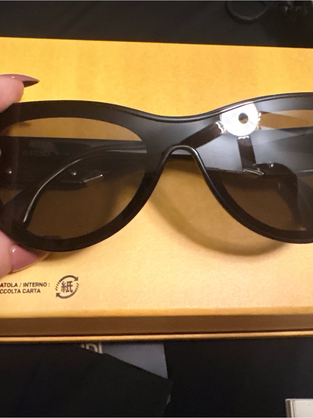 Fendi Black Sunglasses with Dark Gradient Lenses